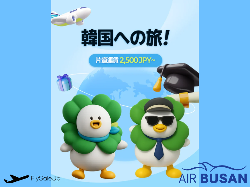 エアプサン「韓国への旅！」セール✈️販売期間：11月6日〜11月16日／搭乗期間：11月6日〜1月31日 片道2,500円〜！